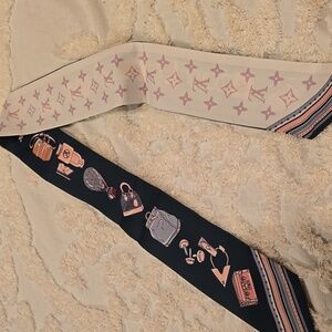 LV Logo Bag Or Hair Scarf Silk